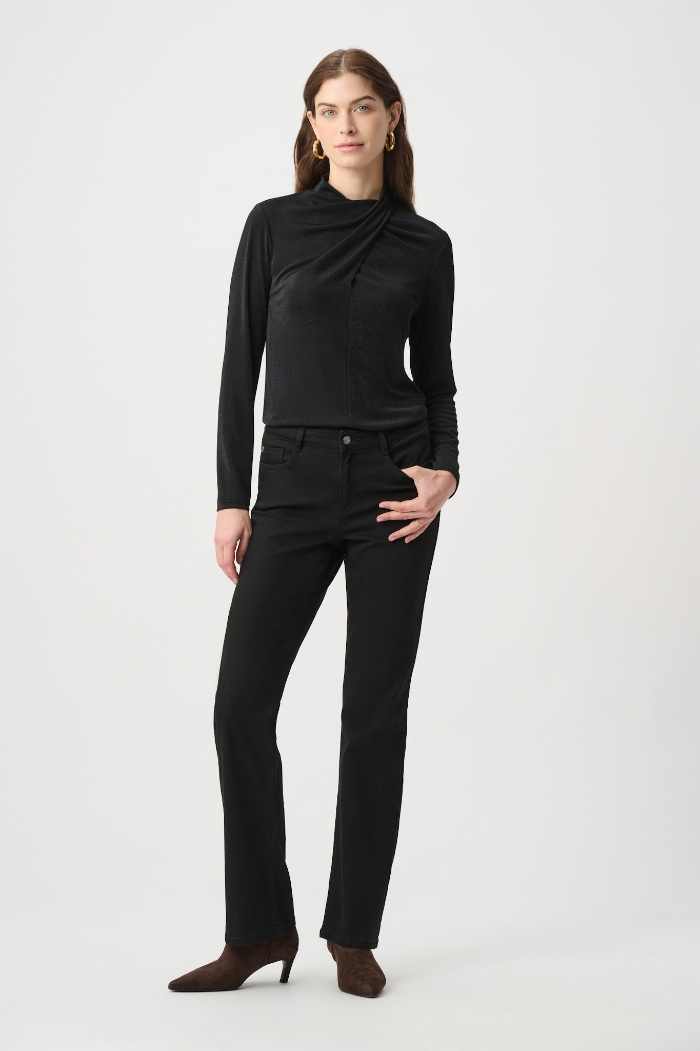 264172 - Twisted Mock Neck Top | Joseph Ribkoff – Dream Pants