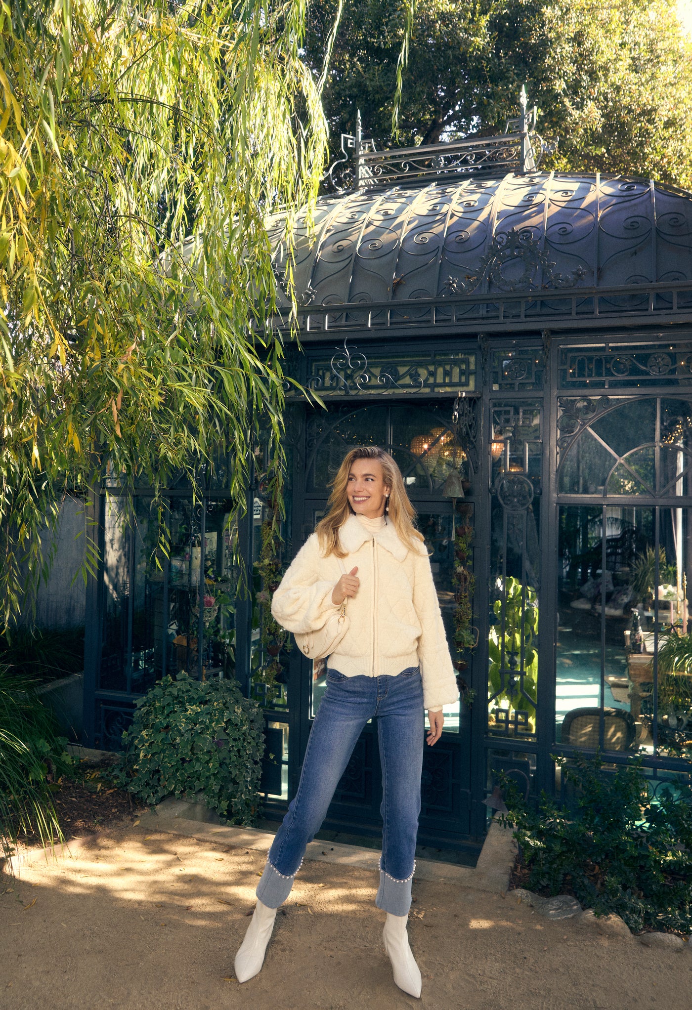 Pull-On Straight Ankle French Dressing Jeans