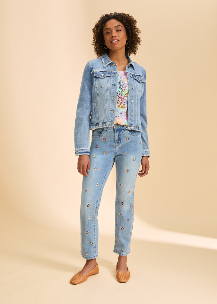 Embroidered Denim Jacket 1450632 – Dream Pants