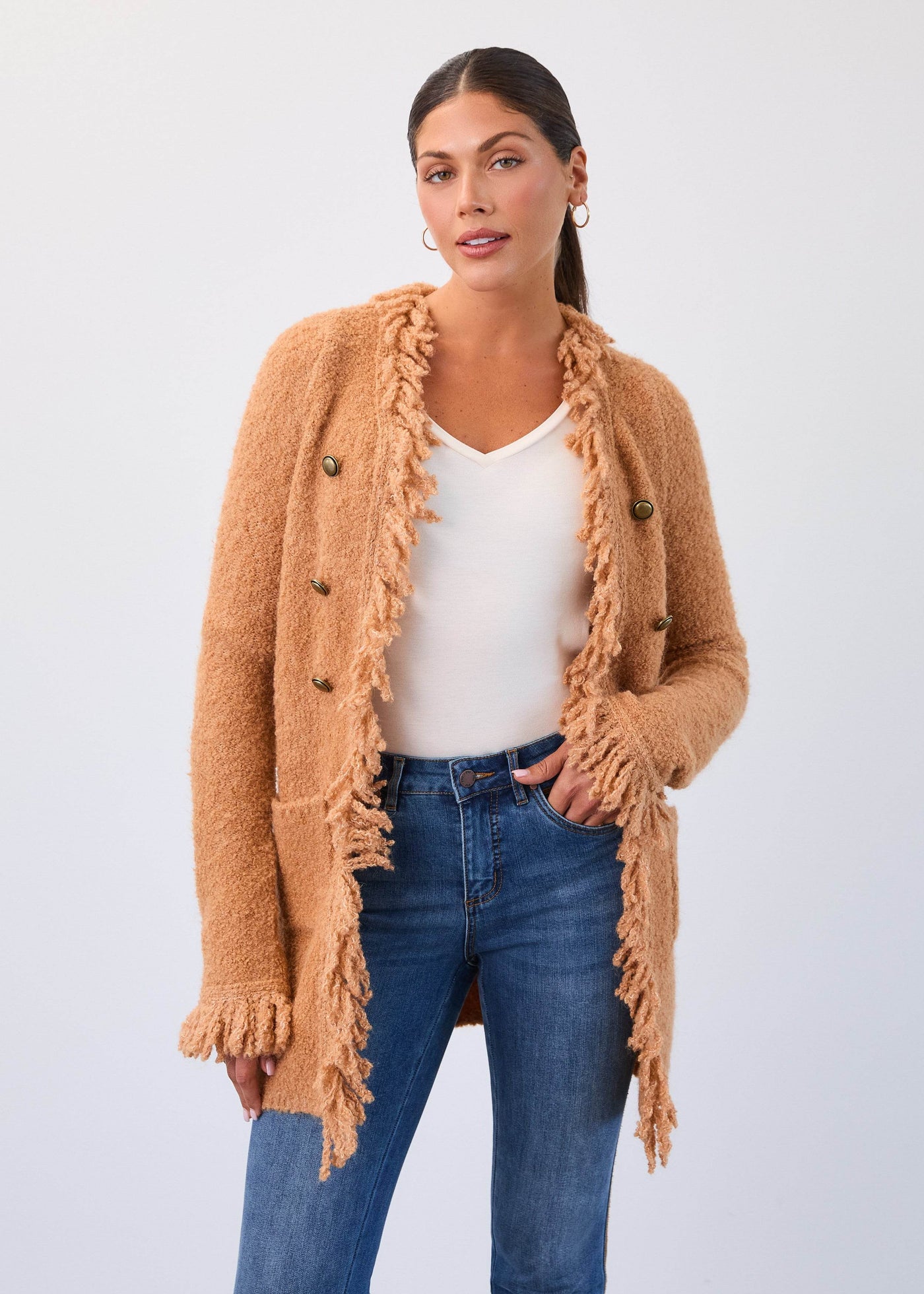 Fringed Cardigan Coat - Dream Pants