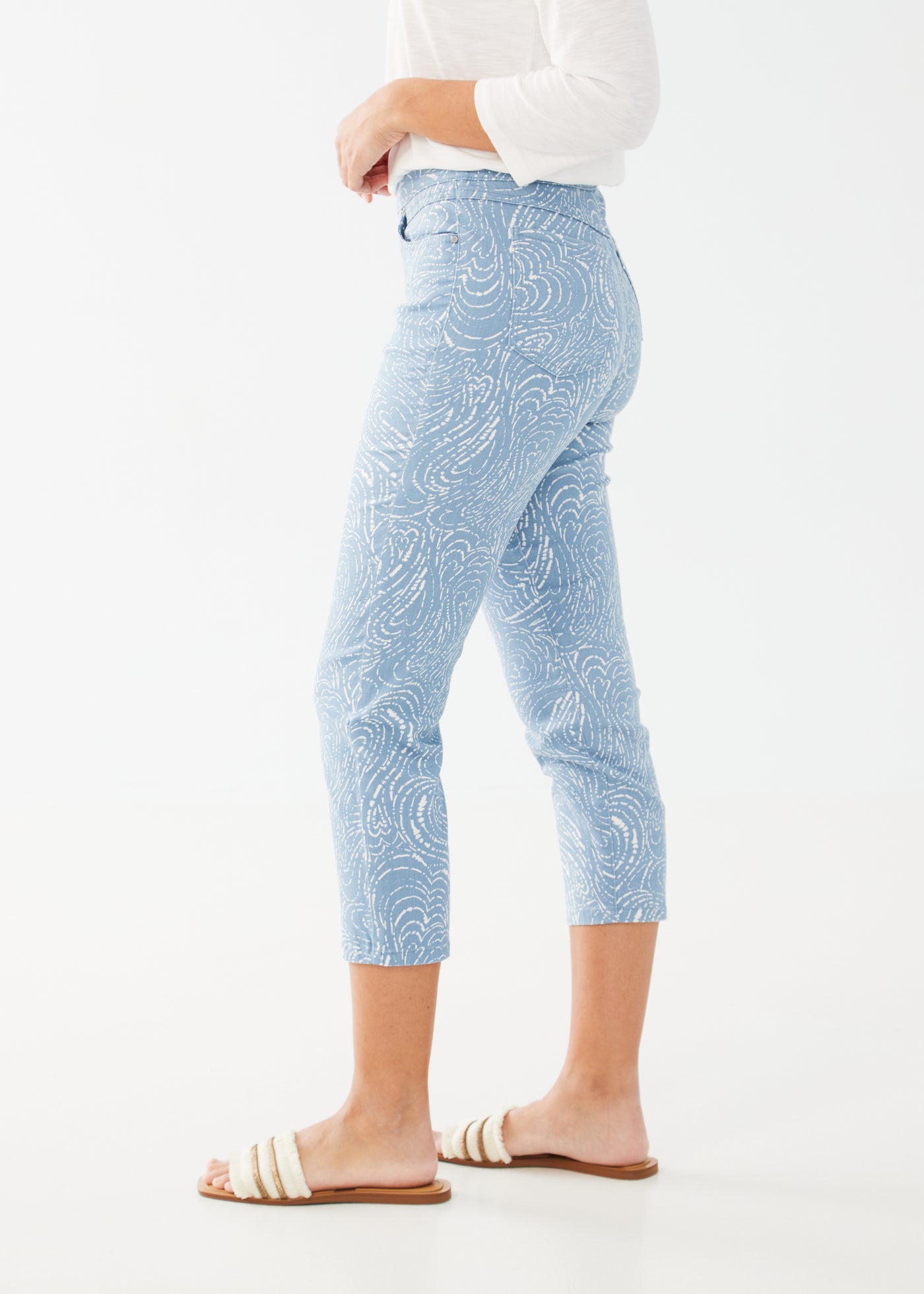 French Dressing Jeans Pull On Slim Crop 
