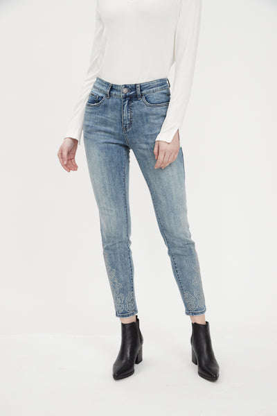 French Dressing Jeans Olivia Jeweled Slim Ankle 