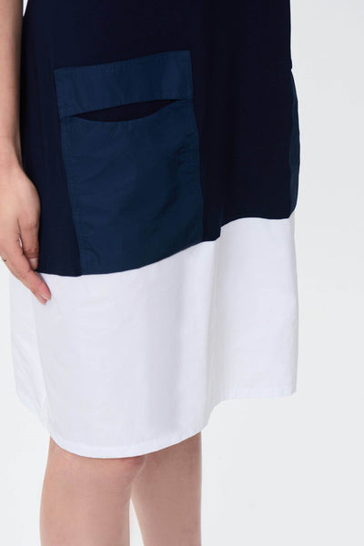 Colour-Block Short Sleeve Cocoon Dress - Dream Pants