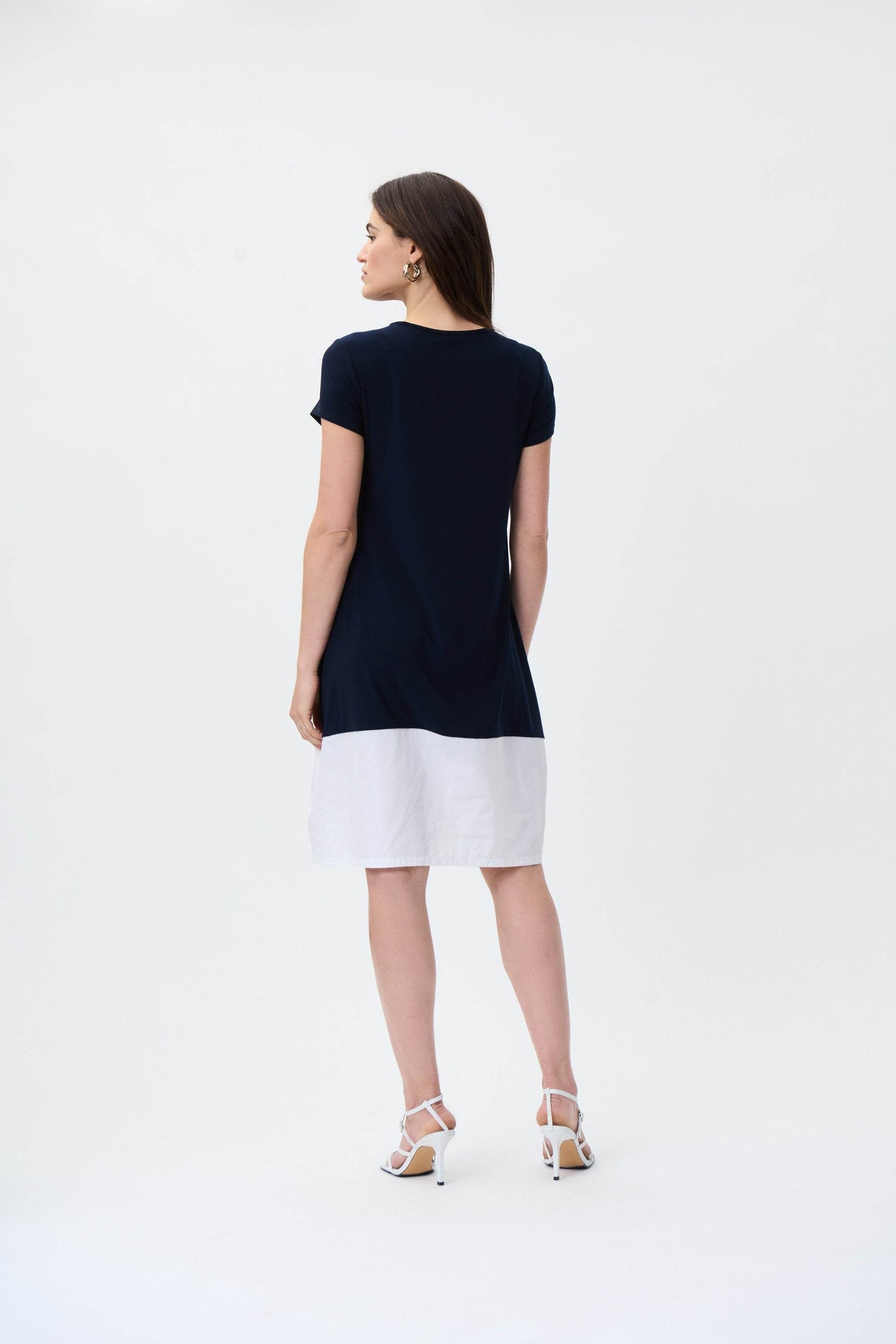 Colour-Block Short Sleeve Cocoon Dress - Dream Pants