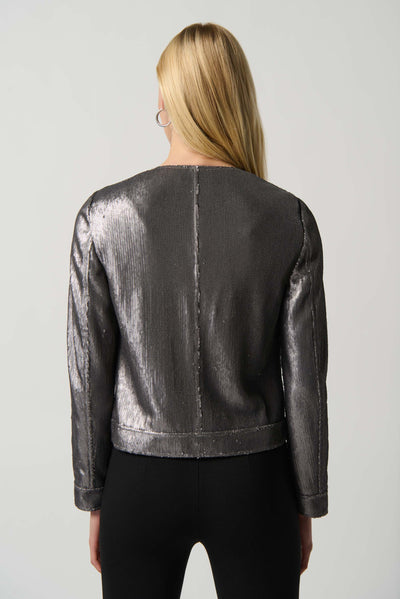 Joseph Ribkoff Sequin Jacket with Faux Pockets 