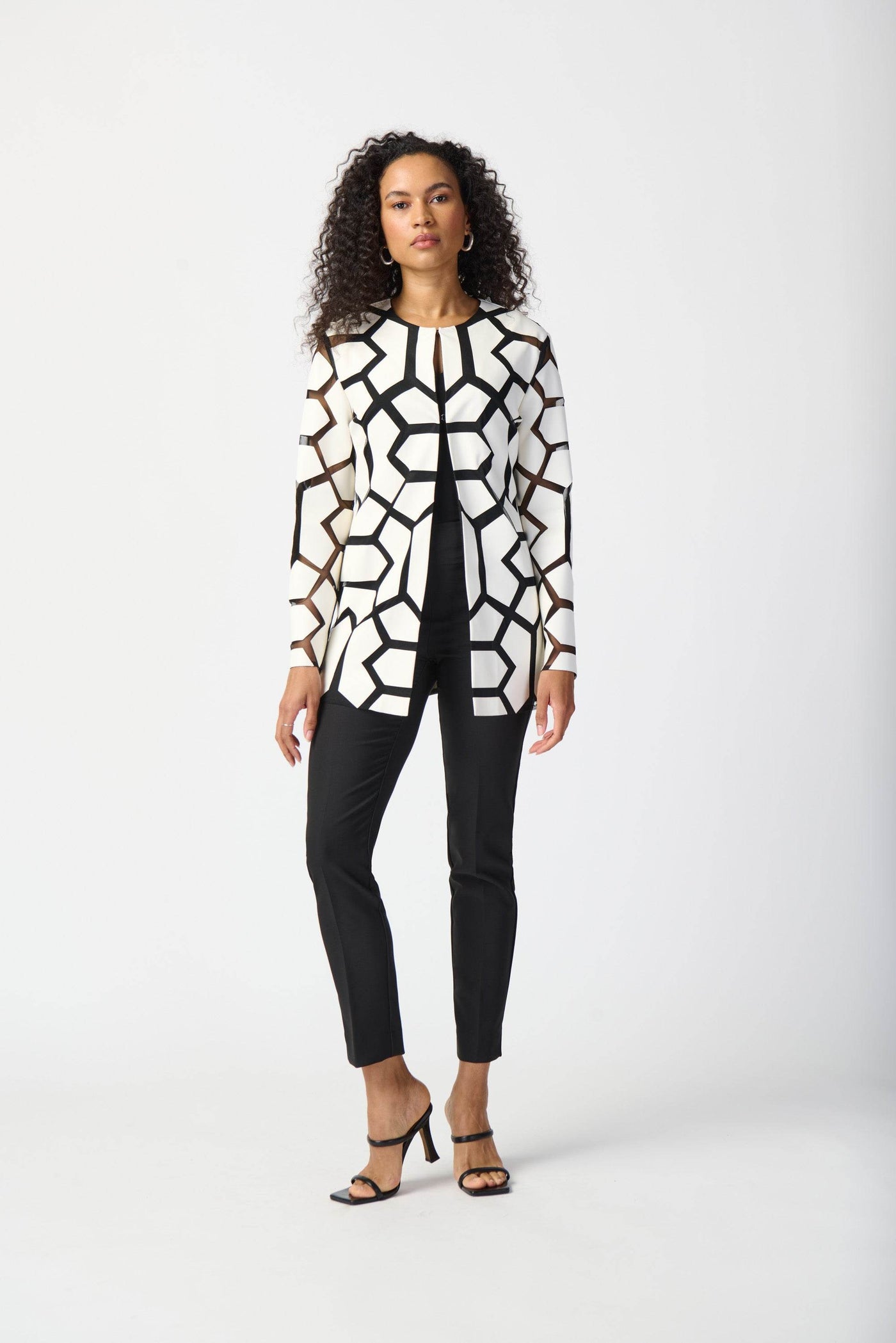 Laser-Cut Leatherette on Mesh Jacket - Dream Pants
