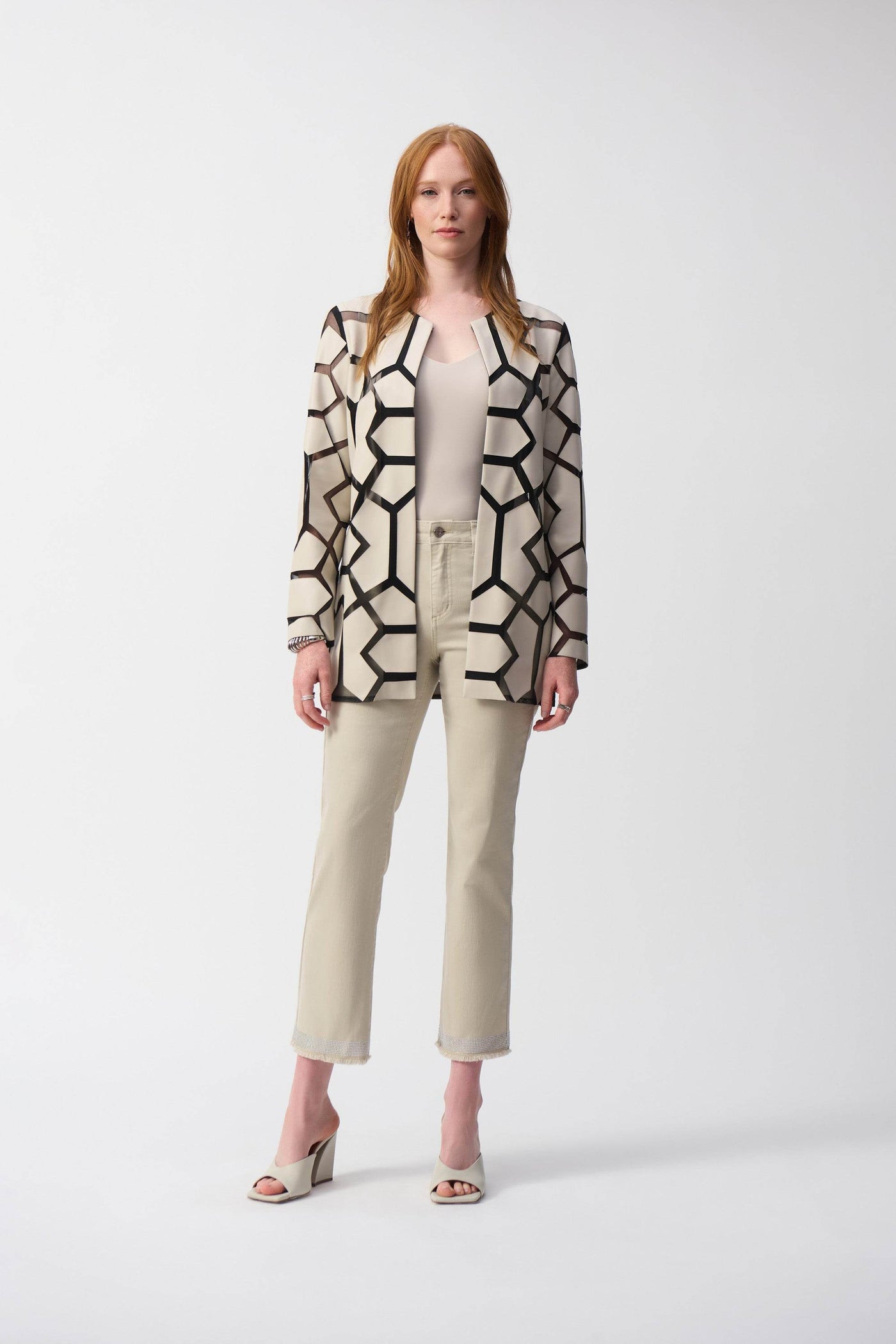 Laser-Cut Leatherette on Mesh Jacket - Dream Pants