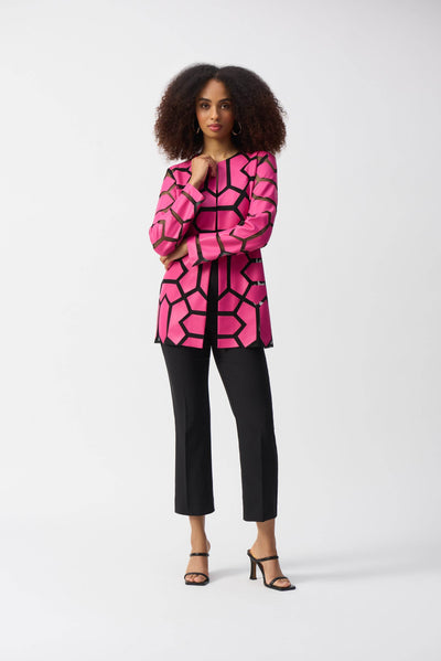 Laser-Cut Leatherette on Mesh Jacket - Dream Pants