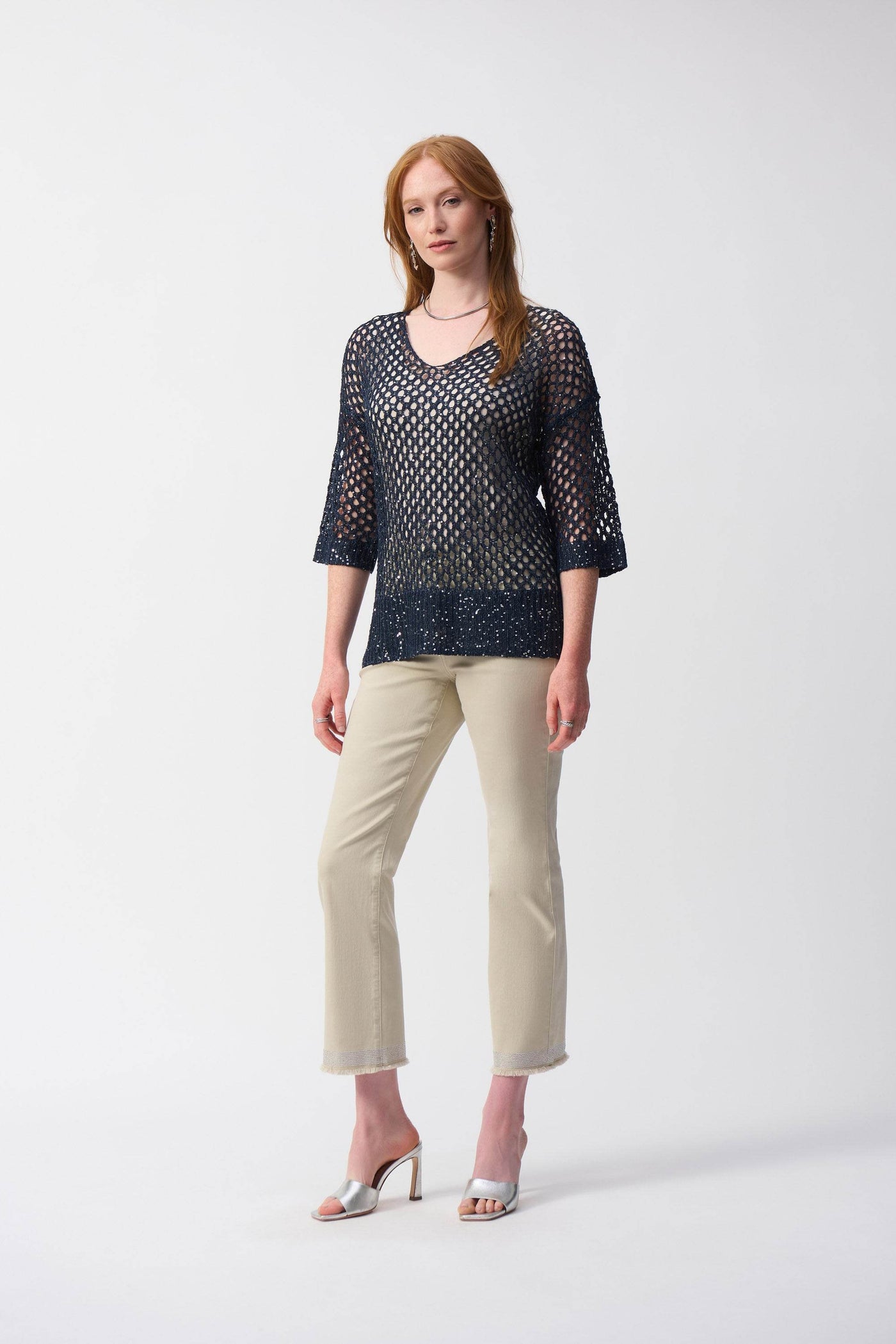 Open Stitch Sweater with Sequins - Dream Pants