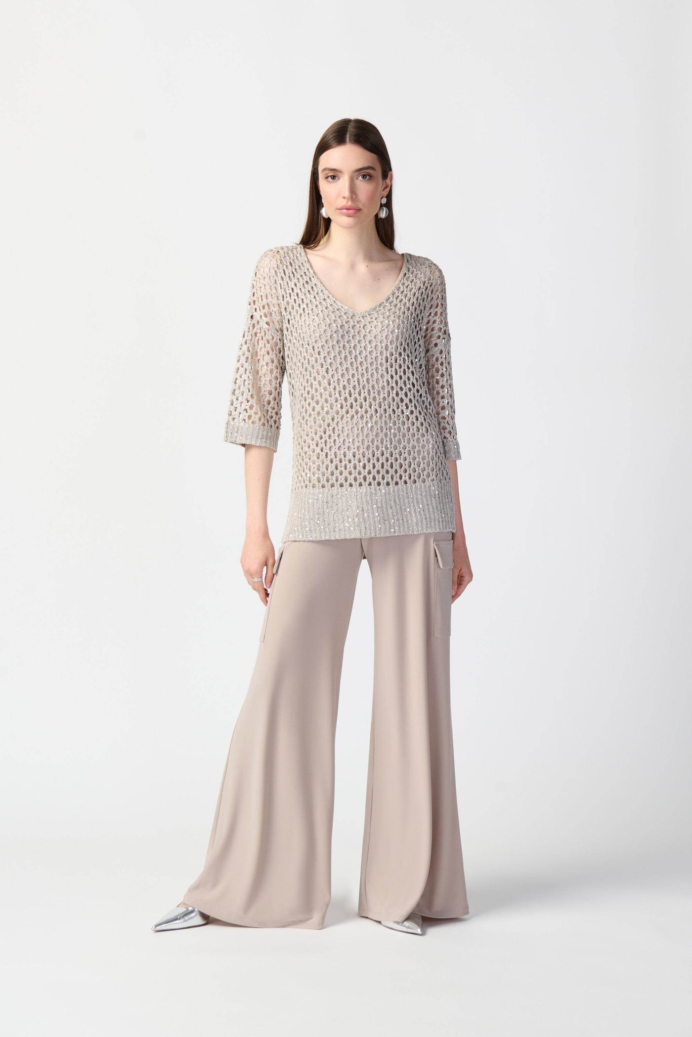 Open Stitch Sweater with Sequins - Dream Pants