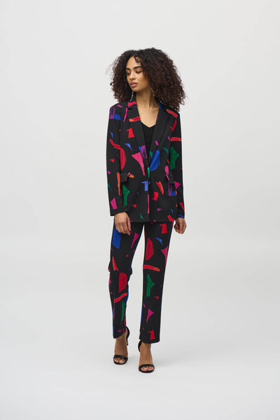 Silky Knit Abstract Print Blazer - Dream Pants