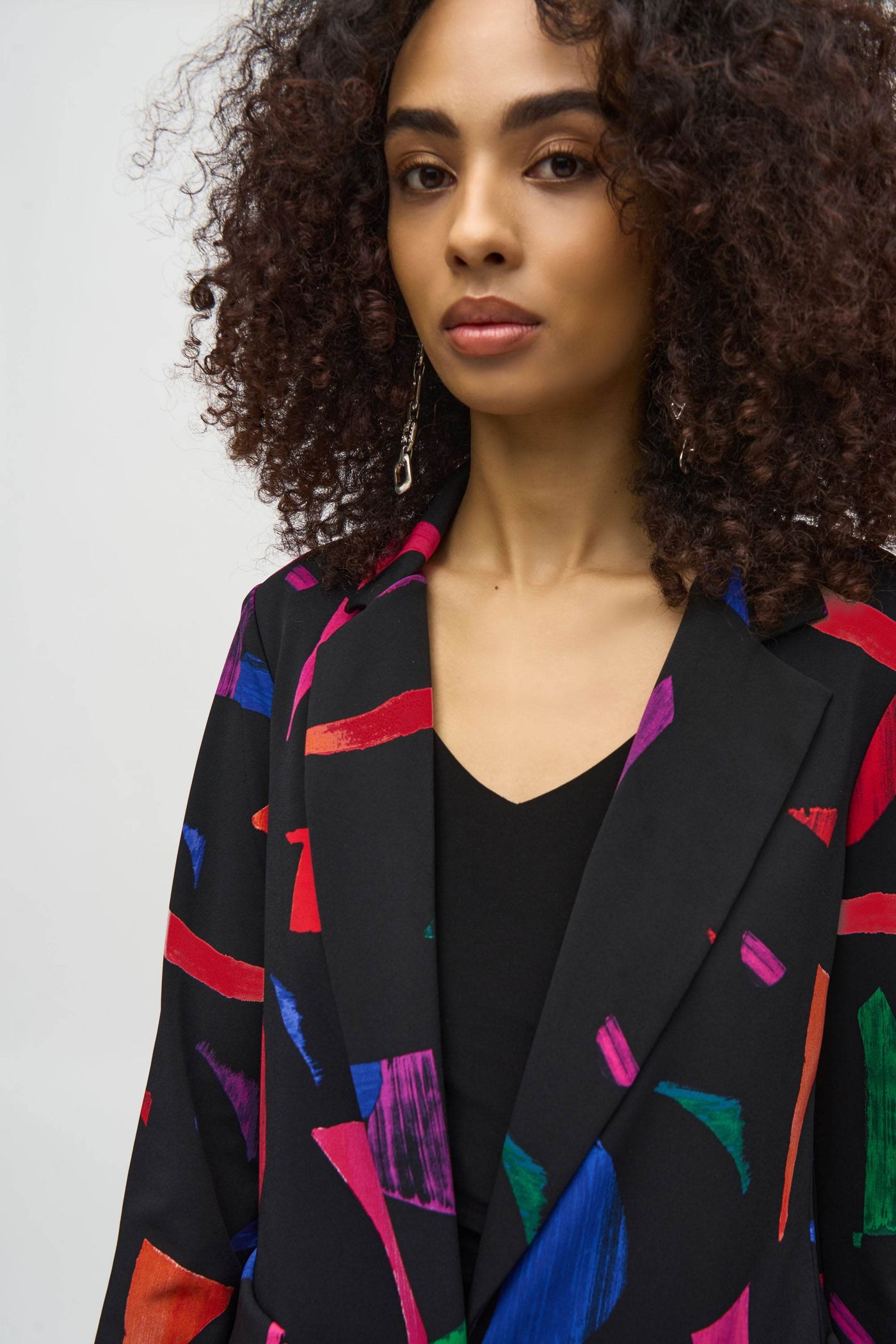 Silky Knit Abstract Print Blazer - Dream Pants