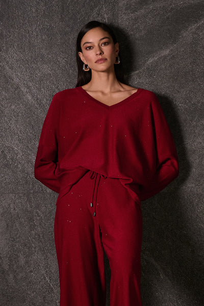 Sequined Sweater Knit Boxy Top Joseph Ribkoff