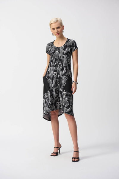 Silky Knit Conversasional Print Cocoon Dress - Dream Pants