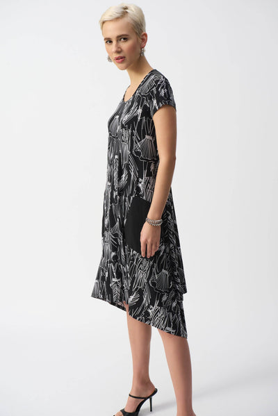 Silky Knit Conversasional Print Cocoon Dress - Dream Pants