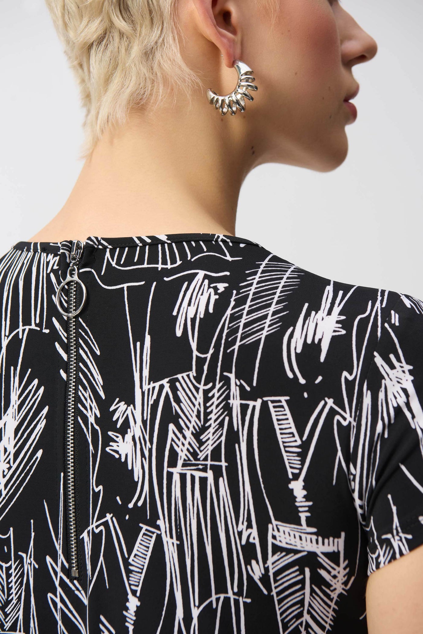 Silky Knit Conversasional Print Cocoon Dress - Dream Pants