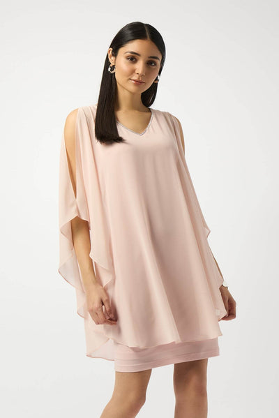 Signature Chiffon and Silky Knit Layered Dress - Dream Pants