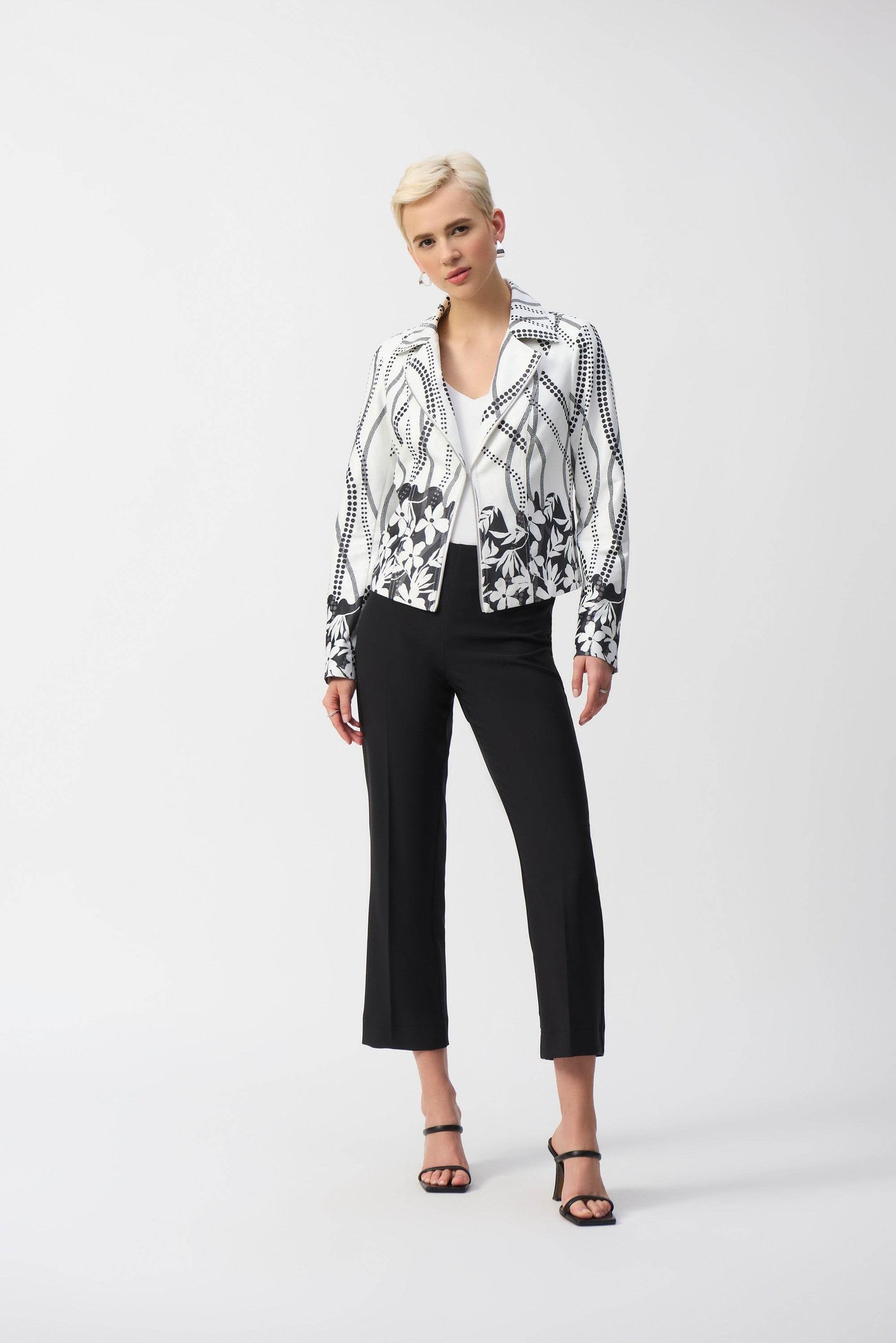Faux Suede Floral Print Jacket - Dream Pants