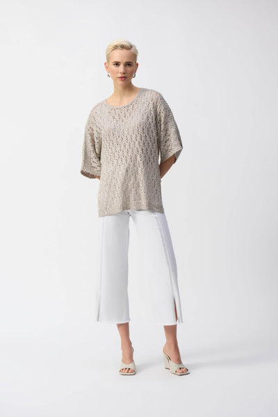 Pointelle Sweater Sequined Pullover - Dream Pants