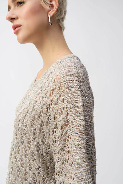 Pointelle Sweater Sequined Pullover - Dream Pants