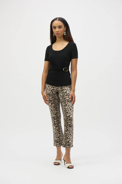 Straight Leg Leopard Print Stretch Jeans - Dream Pants