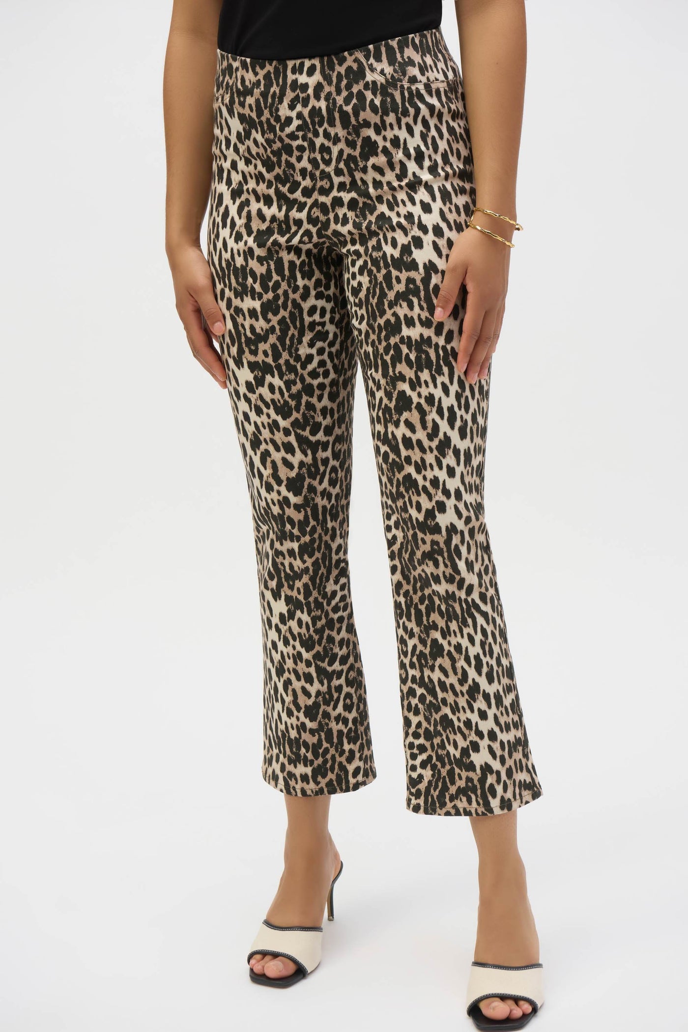 Straight Leg Leopard Print Stretch Jeans - Dream Pants