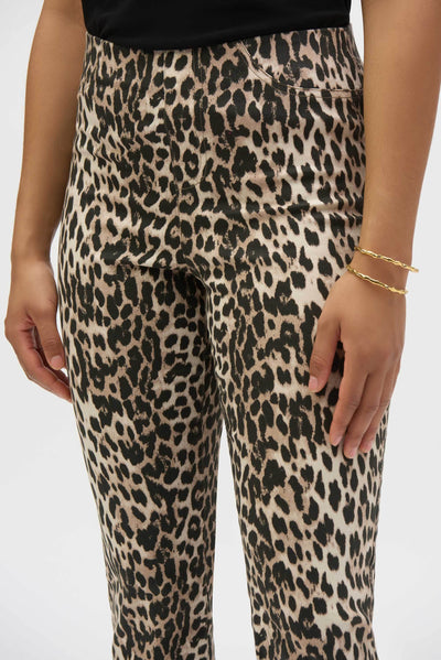Straight Leg Leopard Print Stretch Jeans - Dream Pants