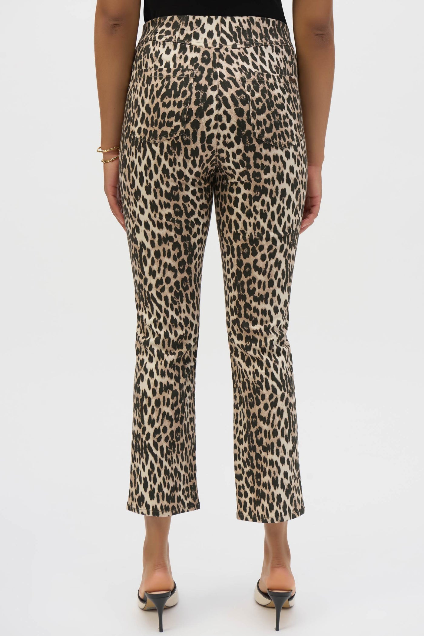 Straight Leg Leopard Print Stretch Jeans - Dream Pants