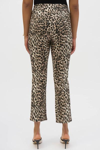 Straight Leg Leopard Print Stretch Jeans - Dream Pants