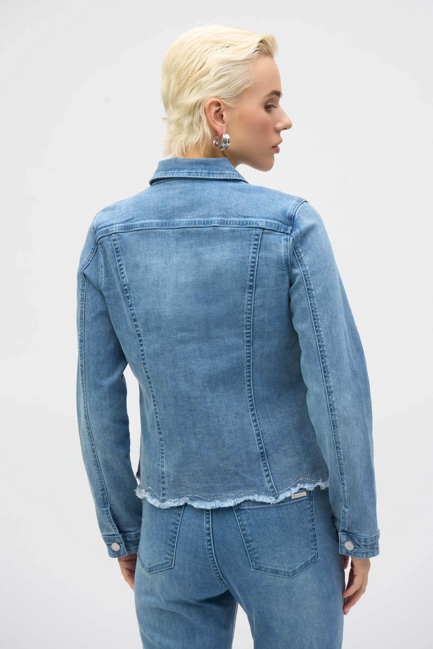 Stretch Denim Jacket with Embroidery - Dream Pants