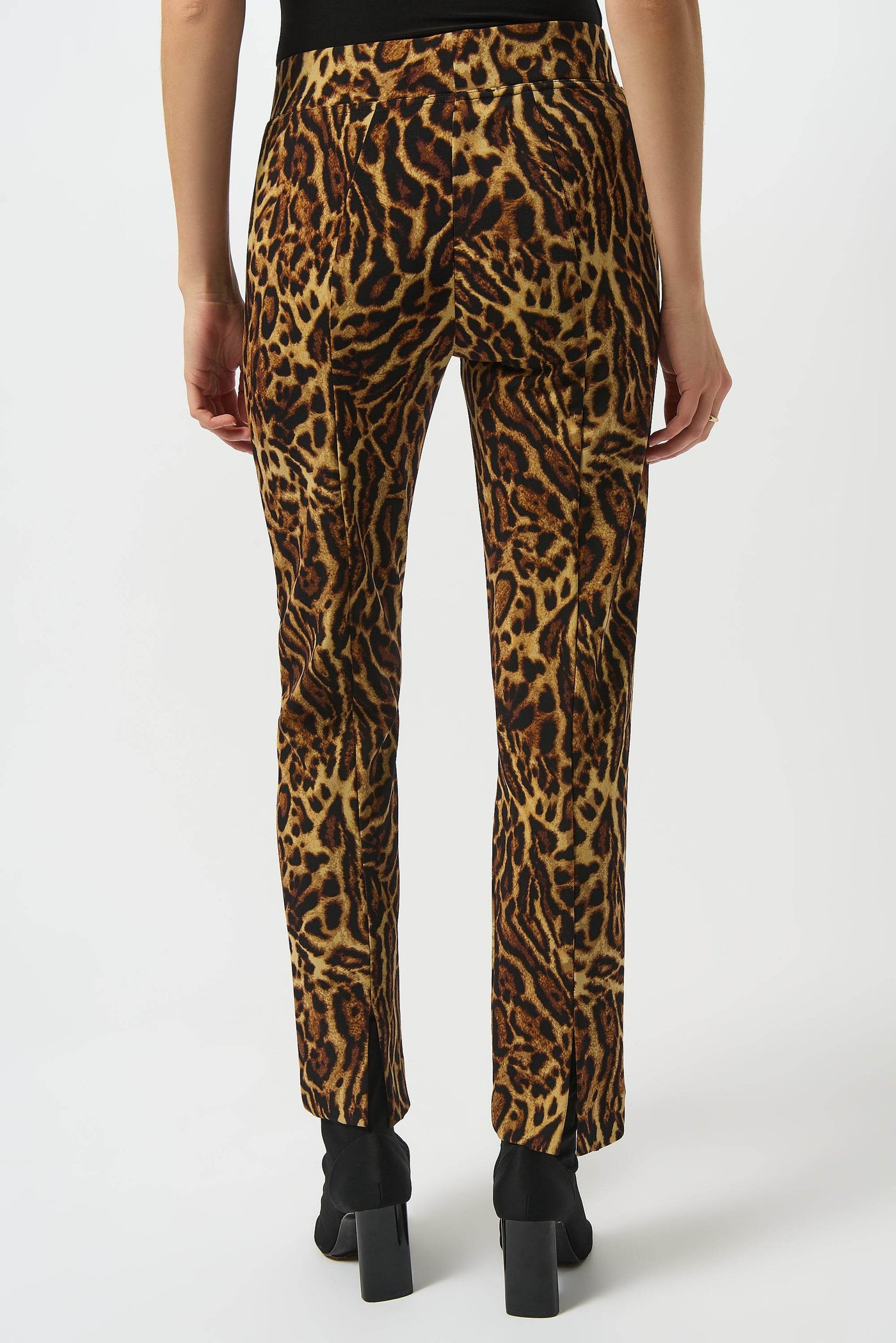 Silky Knit Animal Print Straight Pants - Dream Pants
