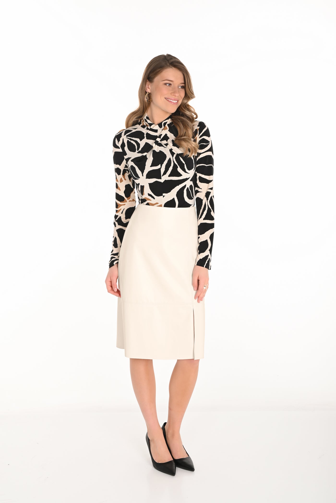 Faux Leather Pencil Skirt Frank Lyman