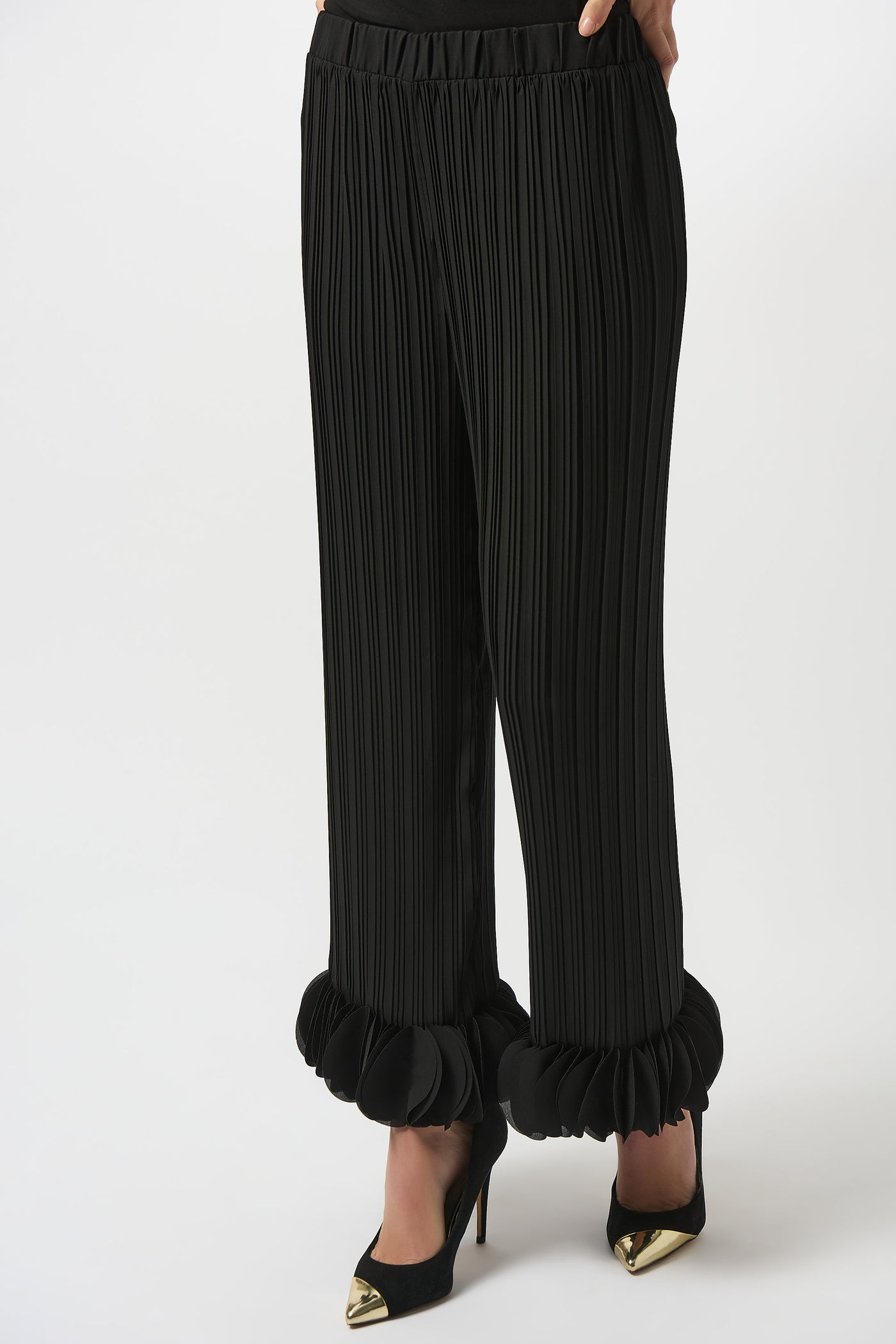 Georgette Wide Leg Pleated Pants Joseph Ribkoff