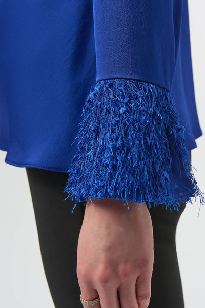 Recycled Satin Cowl Neck Top Joseph Ribkoff