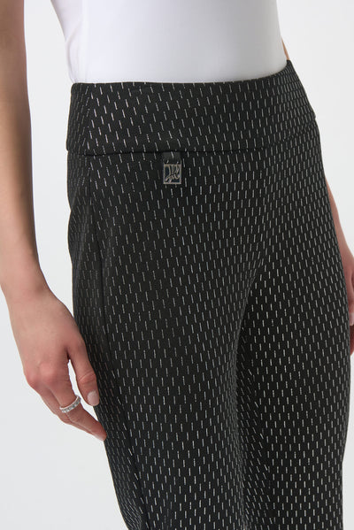 Foiled Heavy Knit Slim Fit Pants Joseph Ribkoff