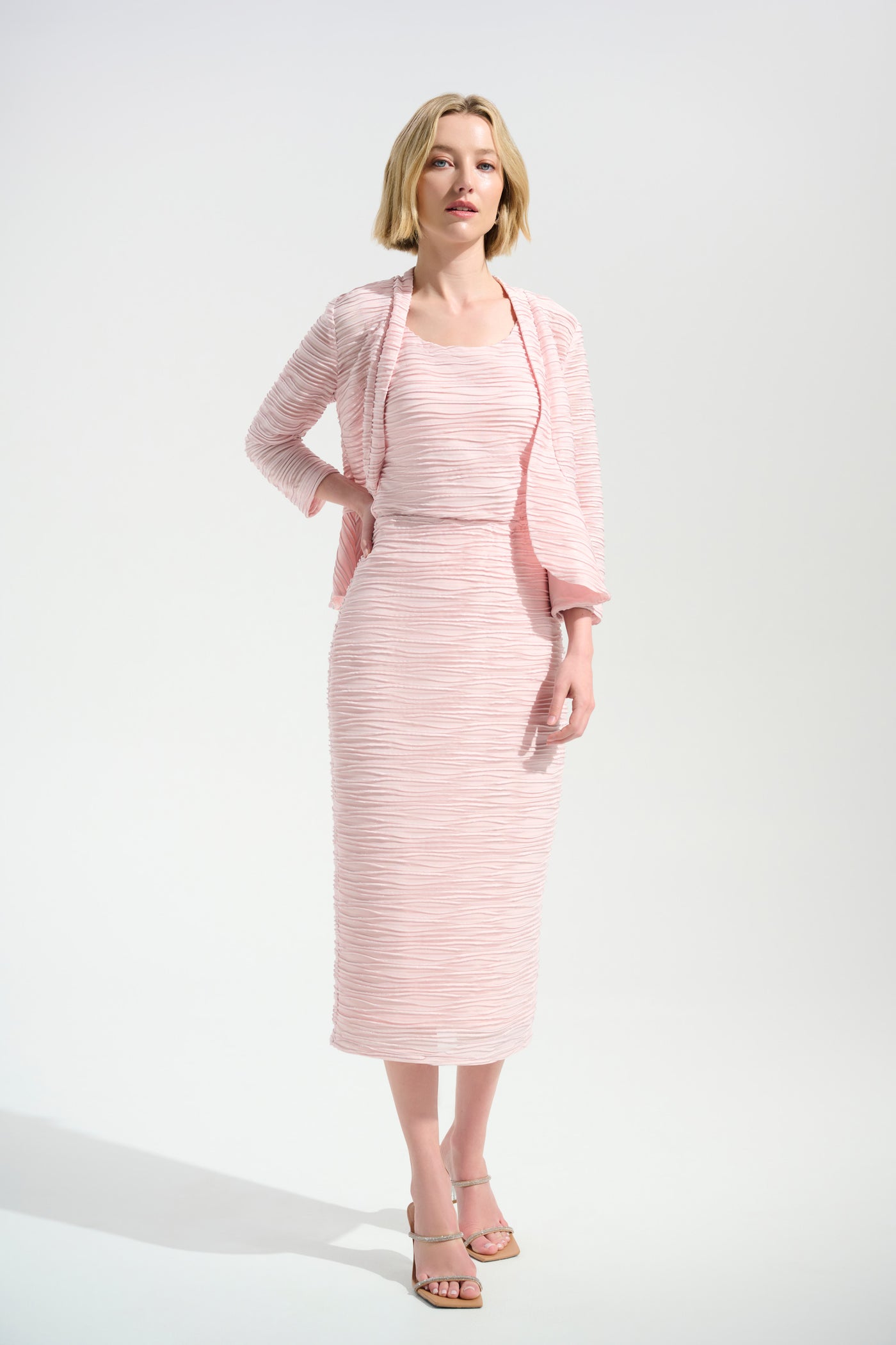 Lurex Cascade Knit Pull-On Pencil Skirt Joseph Ribkoff