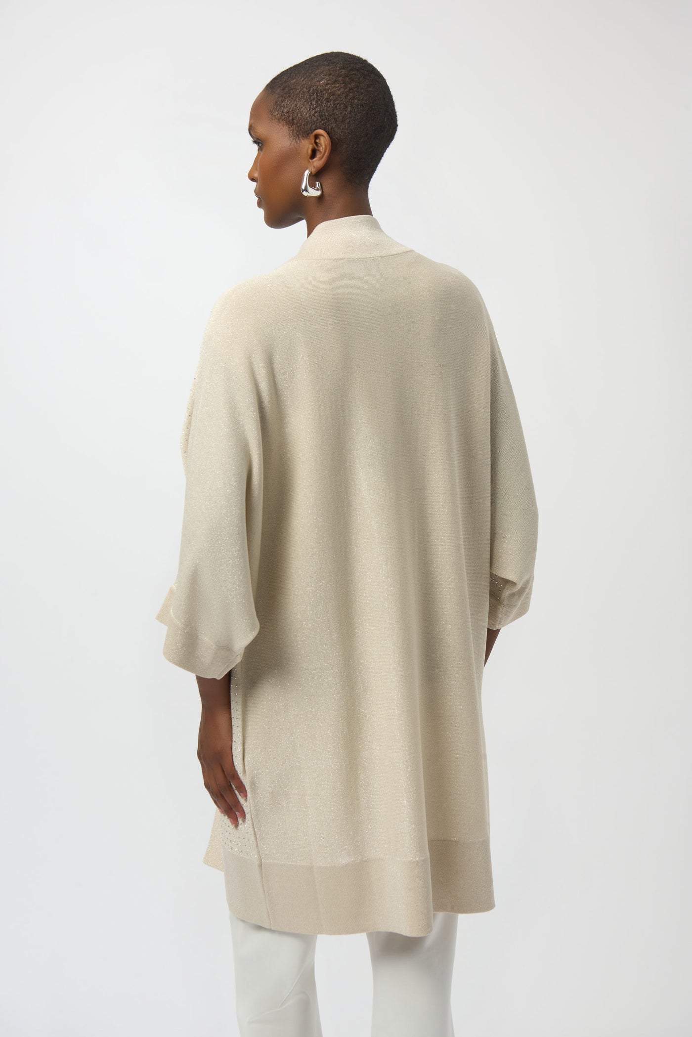 Sweater Knit Cover-Up with Iron-On Detail Joseph Ribkoff