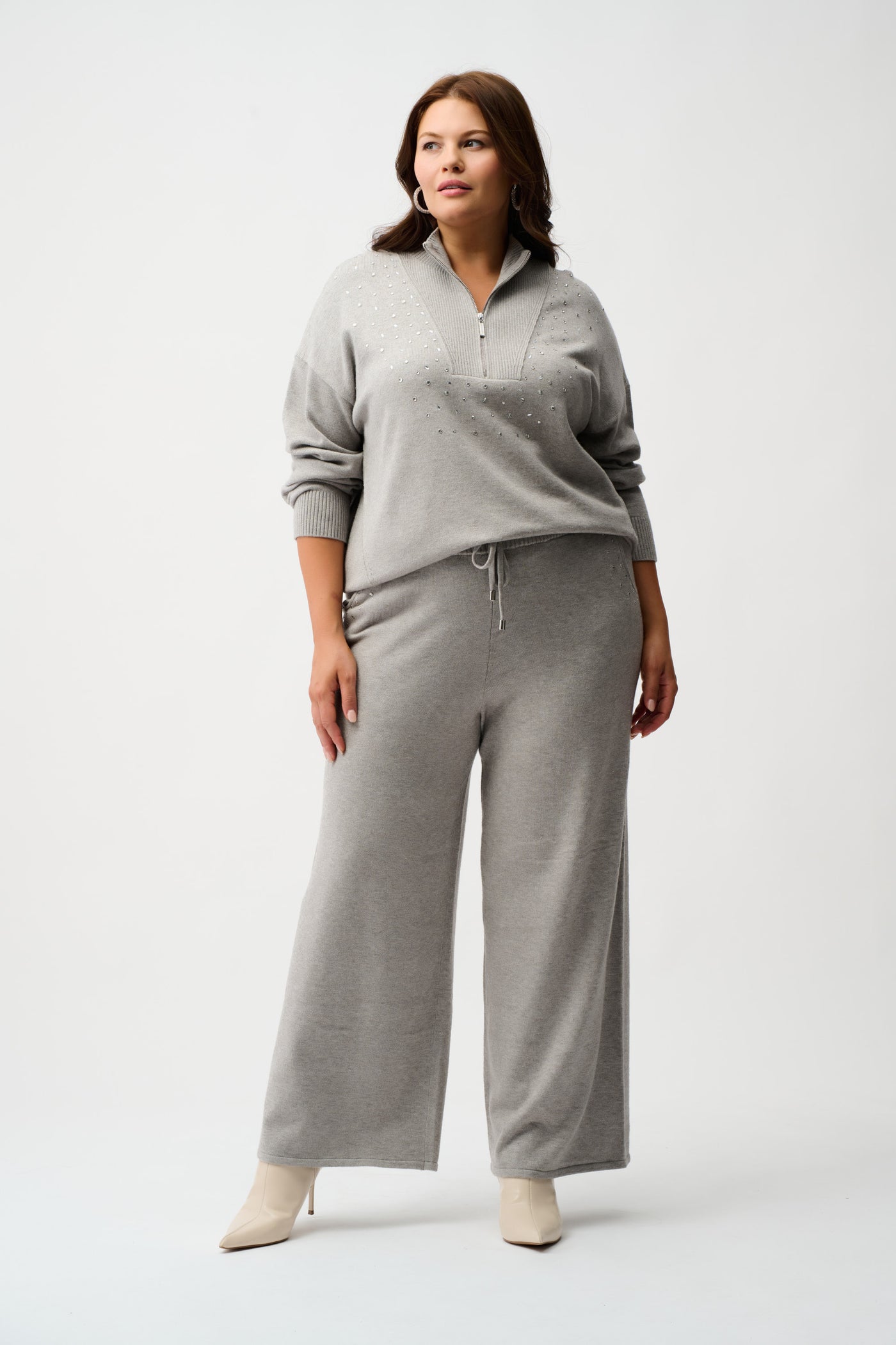 Sweater Knit Wide Leg Pull-On Pants Joseph Ribkoff
