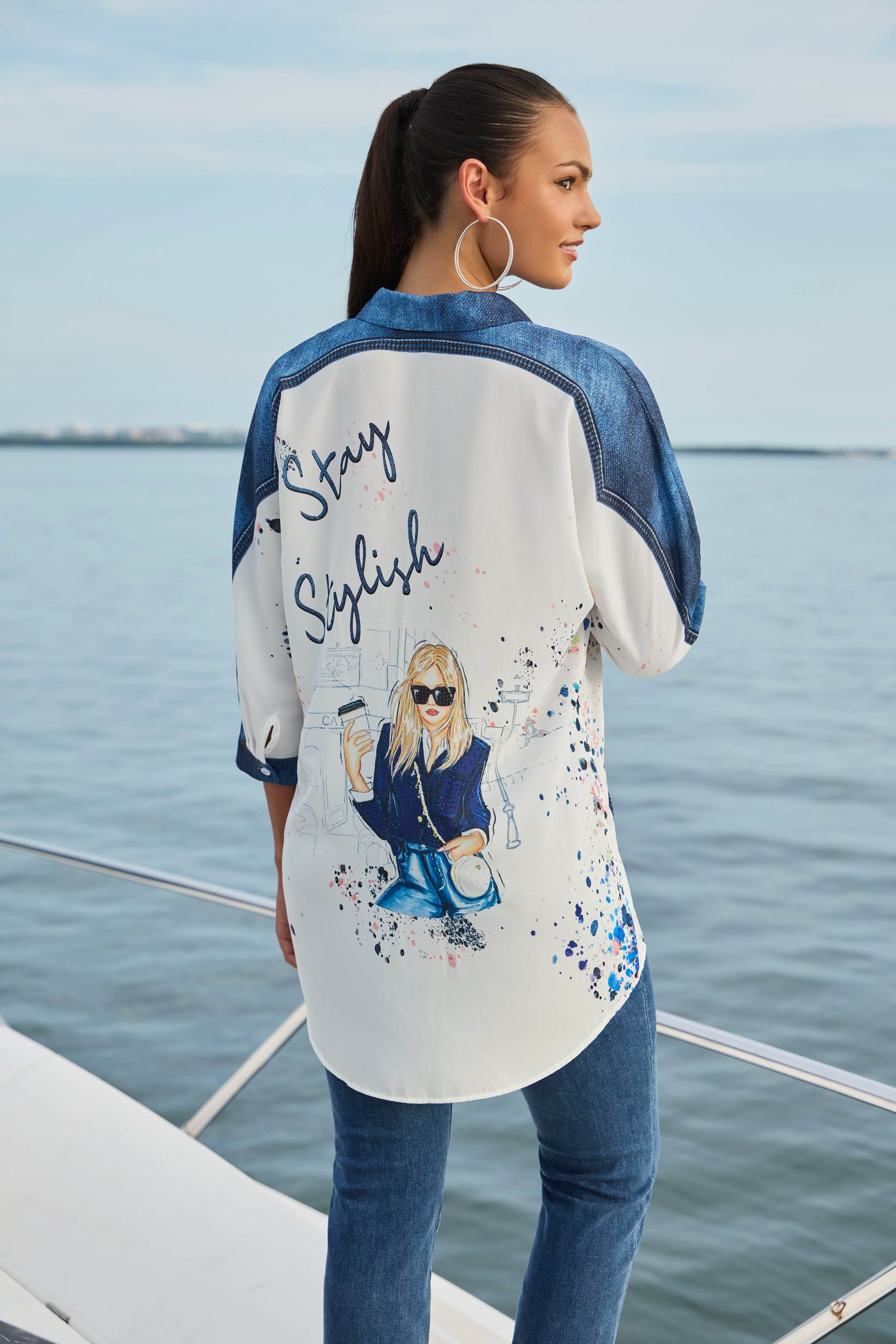 Graphic Buttoned Shirt - Dream Pants