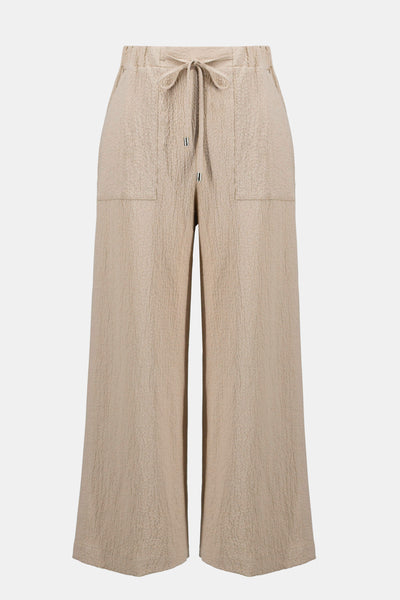 Seersucker Pull-On Crop Pants With Front Pockets Joseph Ribkoff