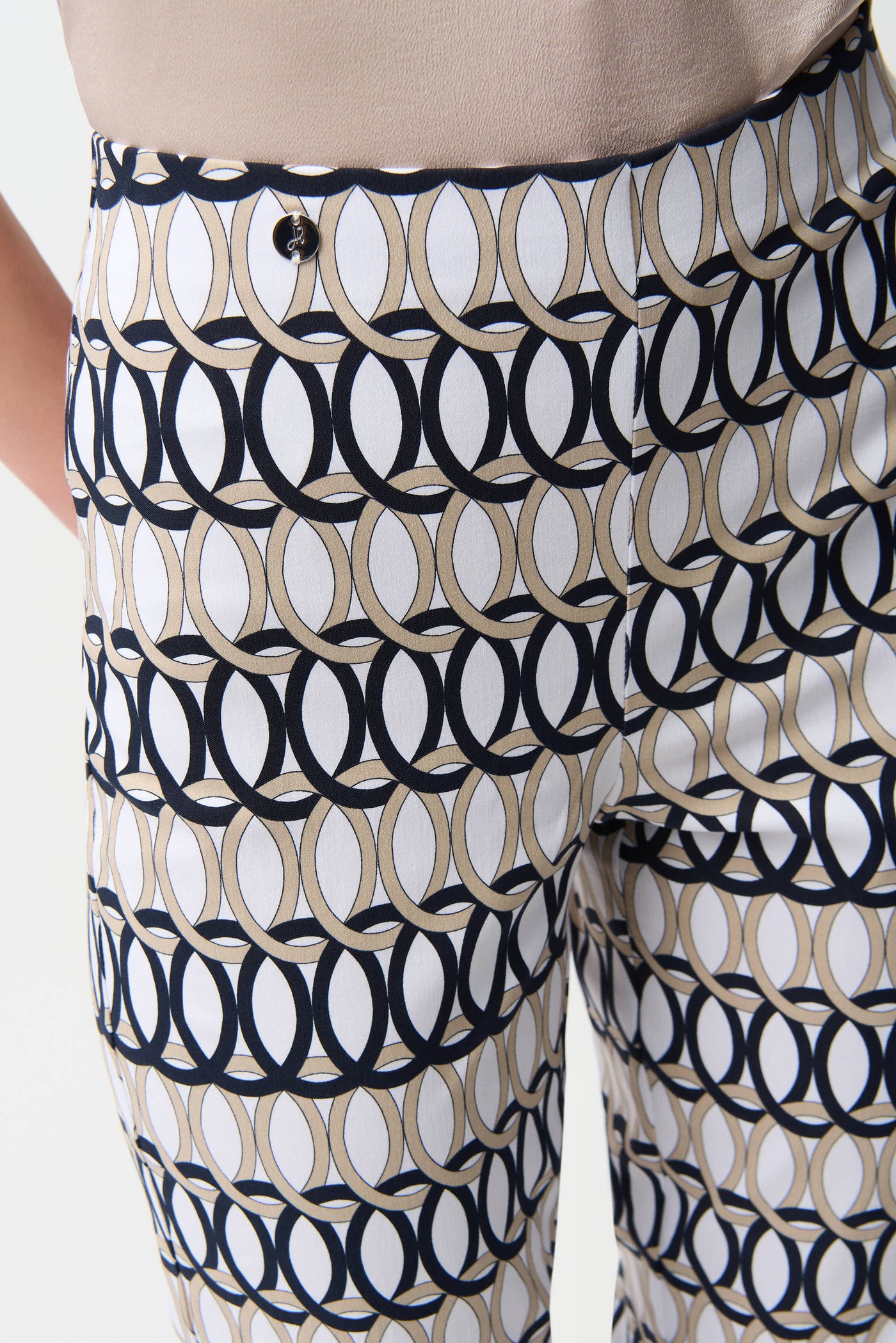 Millennium Geometric Print Straight Pull-On Pants Joseph Ribkoff