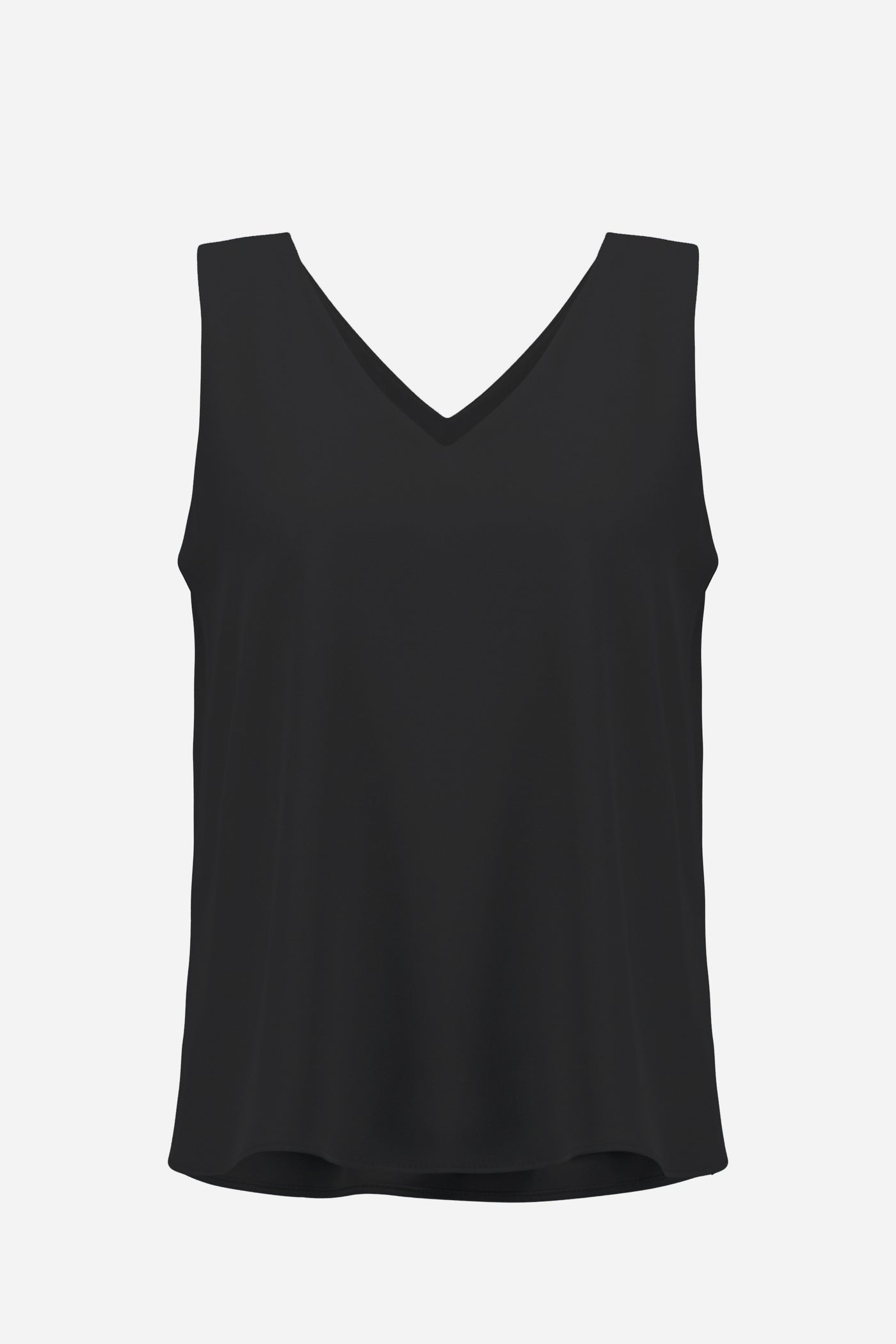 Woven Twill Sleeveless Straight Top With V-neckline Joseph Ribkoff