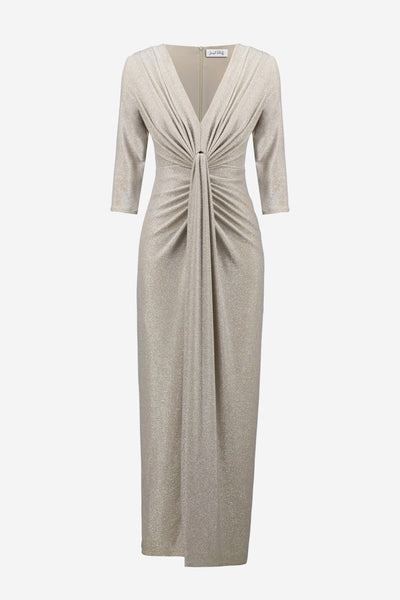 Sparkle Knit Sheath Gown With Draped Front Joseph Ribkoff