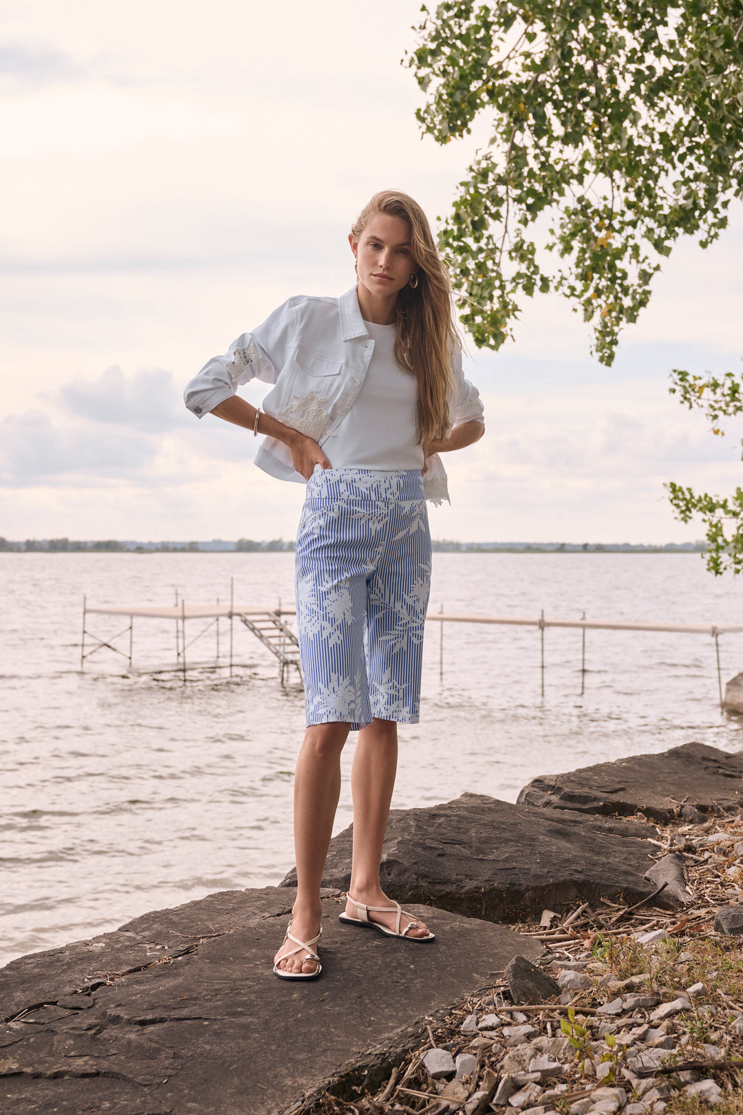 BERMUDA before a chain 未開封 Joseph Ribkoff Millennium Printed Bermuda Shorts 262228 – Dream Pants
