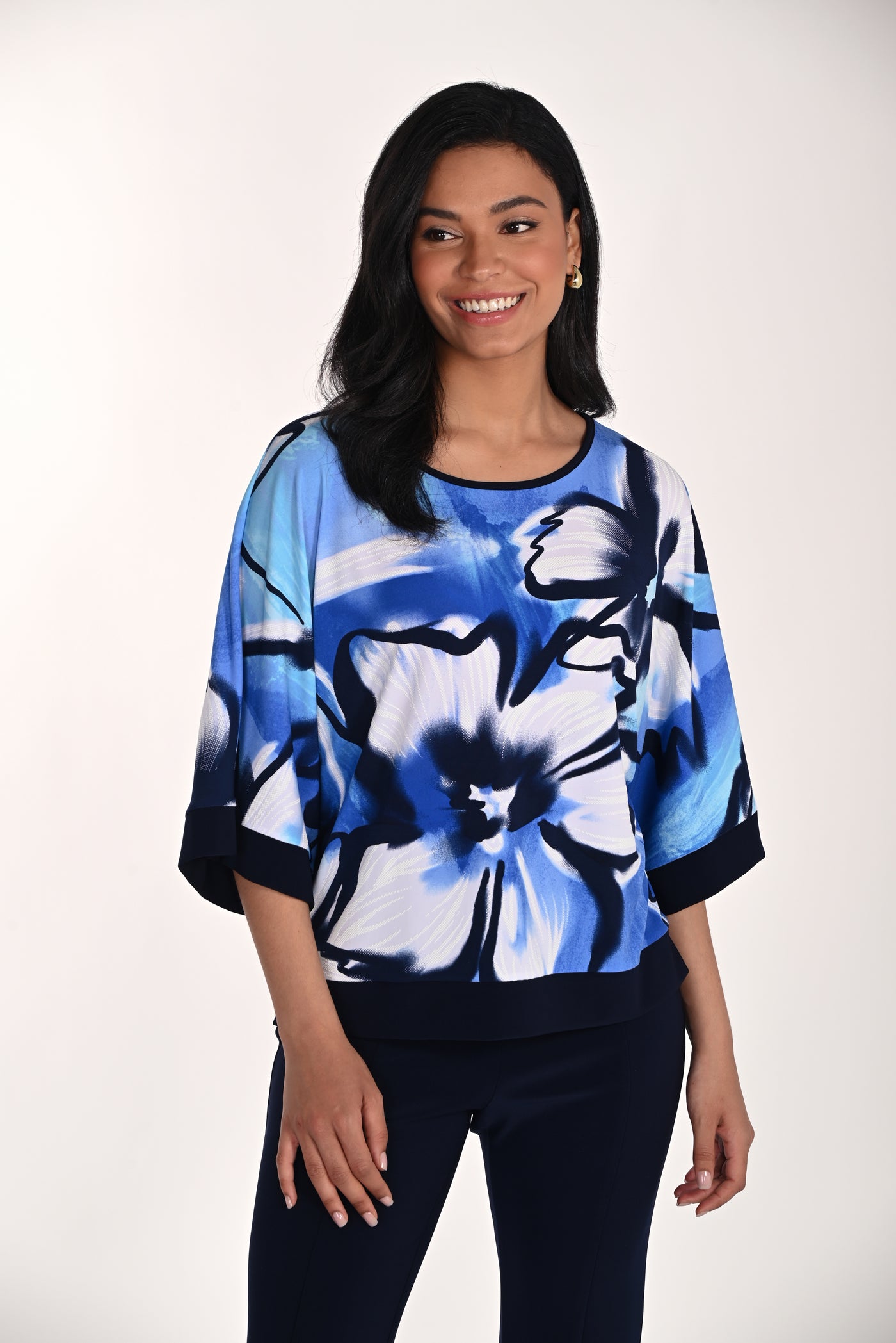 Ocean Bloom Boxy Top Frank Lyman