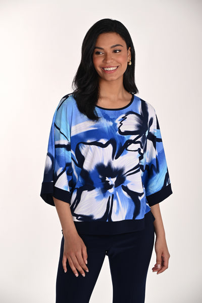 Ocean Bloom Boxy Top Frank Lyman