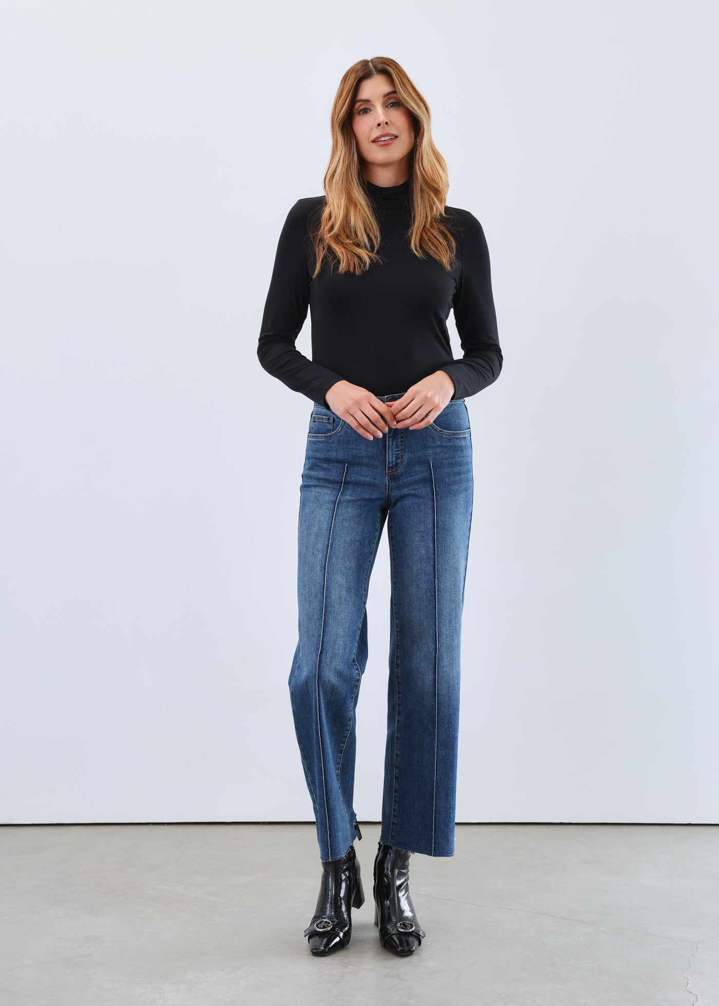 Long Sleeve Mock Neck Top French Dressing Jeans