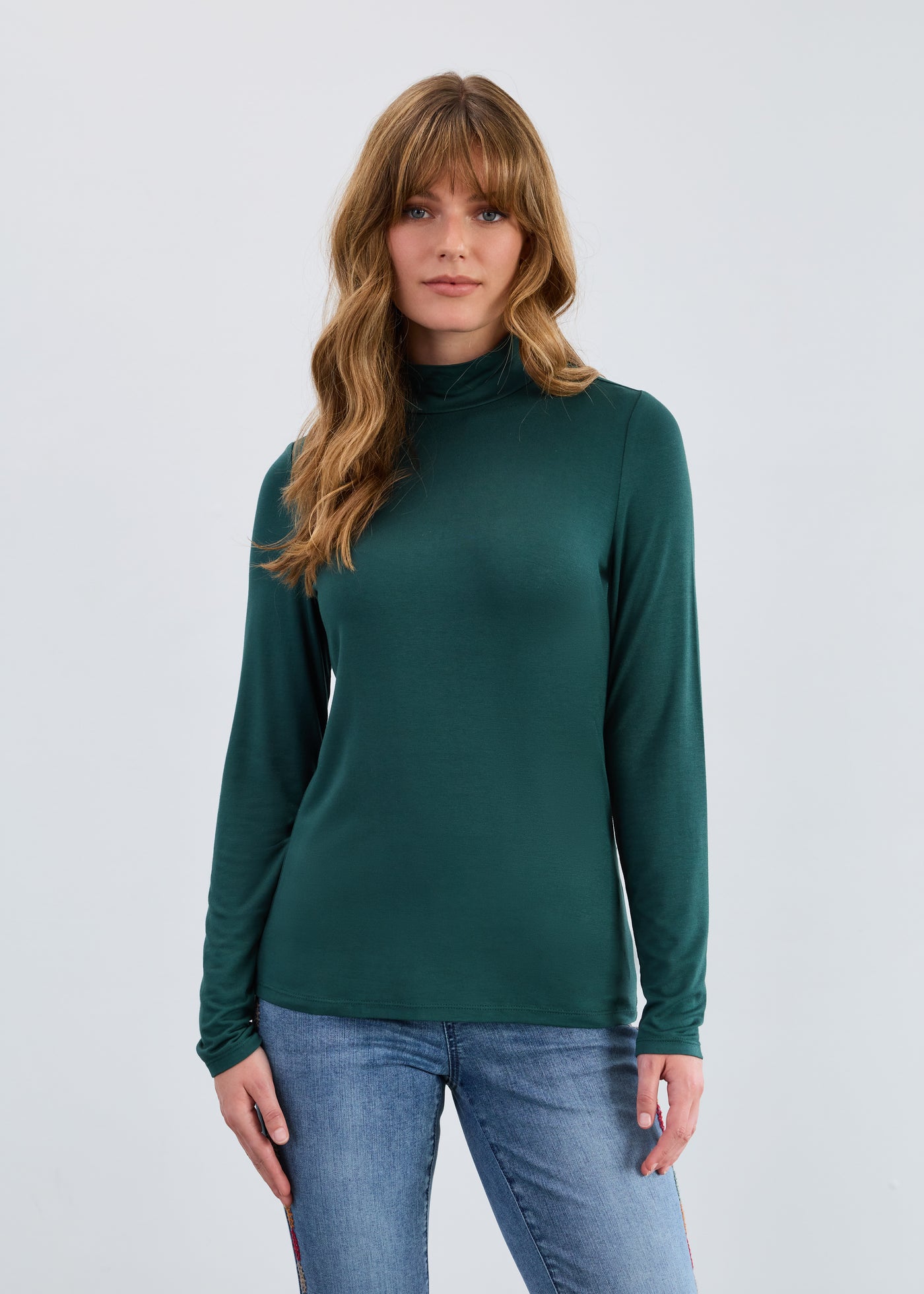 Long Sleeve Mock Neck Top French Dressing Jeans