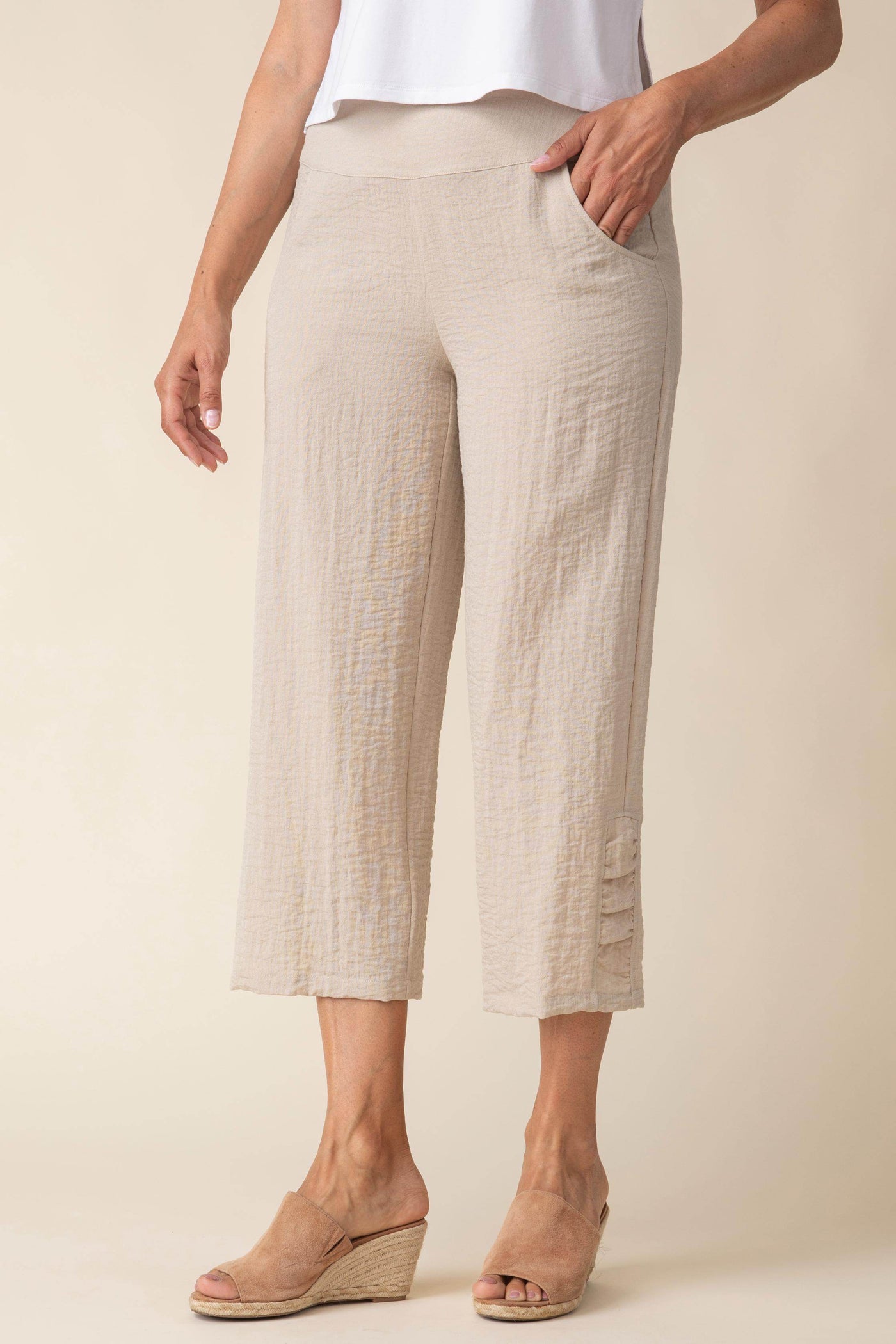 Ruched Straight Crop Pants - Dream Pants