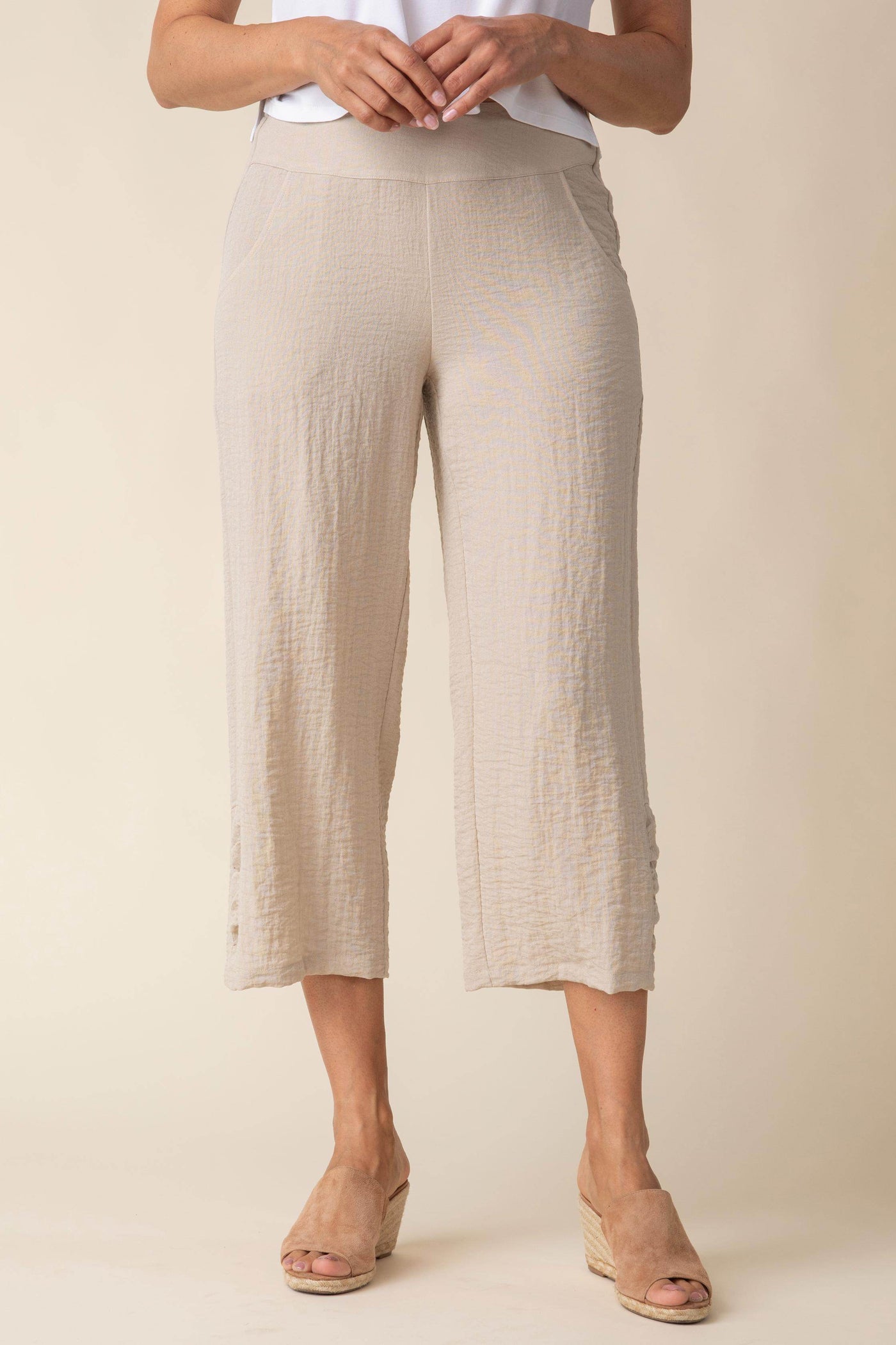 Ruched Straight Crop Pants - Dream Pants
